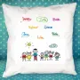 Regalos personalizados: Dise&ntilde;o y decoraci&oacute;n: Coj&iacute;n personalizado firmas para profe