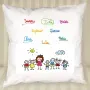Regalos personalizados: Dise&ntilde;o y decoraci&oacute;n: Coj&iacute;n personalizado firmas para profe