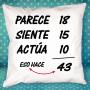 Regalos personalizados: Dise&ntilde;o y decoraci&oacute;n: Coj&iacute;n personalizado para cumplea&ntilde;os