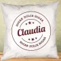 Regalos personalizados: Dise&ntilde;o y decoraci&oacute;n: Coj&iacute;n personalizado sello al hogar