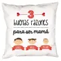 Regalos personalizados: Dise&ntilde;o y decoraci&oacute;n: Coj&iacute;n razones para ser mam&aacute;