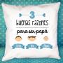 Regalos personalizados: Dise&ntilde;o y decoraci&oacute;n: Coj&iacute;n razones para ser pap&aacute;
