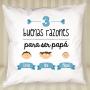 Regalos personalizados: Dise&ntilde;o y decoraci&oacute;n: Coj&iacute;n razones para ser pap&aacute;