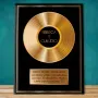 Regalos personalizados: Dise&ntilde;o y decoraci&oacute;n: Disco de oro personalizado en lienzo