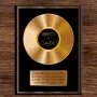 Regalos personalizados: Dise&ntilde;o y decoraci&oacute;n: Disco de oro personalizado en lienzo
