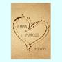 Regalos personalizados: Dise&ntilde;o y decoraci&oacute;n: L&aacute;mina personalizada Coraz&oacute;n en la arena