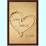 Regalos personalizados: Dise&ntilde;o y decoraci&oacute;n: L&aacute;mina personalizada Coraz&oacute;n en la arena