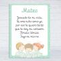 Regalos personalizados: Lienzos personalizados: Placa oraci&oacute;n personalizada para comuni&oacute;n o bautizo