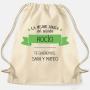 Regalos personalizados: Regalos con nombre: Mochila de cuerdas BIO personalizada