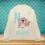 Regalos personalizados: Regalos con nombre: Mochila de cuerdas BIO personalizada 'alfabeto animal'