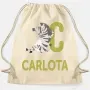 Regalos personalizados: Regalos con nombre: Mochila de cuerdas BIO personalizada 'alfabeto animal'