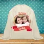 Regalos personalizados: Regalos con nombre: Mochila de cuerdas BIO personalizada con foto