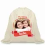 Regalos personalizados: Regalos con nombre: Mochila de cuerdas BIO personalizada con foto