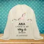 Mochila de cuerdas BIO personalizada con mensaje