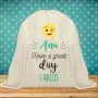 Mochila de cuerdas BIO personalizada emoticono