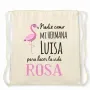 Regalos personalizados: Regalos con nombre: Mochila de cuerdas BIO personalizada "Flamenco"