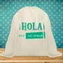 Regalos personalizados: Regalos con nombre: Mochila de cuerdas BIO personalizada &iexcl;HOLA!