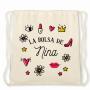 Regalos personalizados: Regalos con nombre: Mochila de cuerdas BIO personalizada para mujer