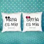 Regalos personalizados: Dise&ntilde;o y decoraci&oacute;n: Pack de cojines personalizados "Es m&iacute;o"