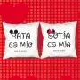 Regalos personalizados: Dise&ntilde;o y decoraci&oacute;n: Pack de cojines personalizados "Es m&iacute;o"