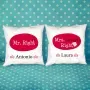 Regalos personalizados: Dise&ntilde;o y decoraci&oacute;n: Pack de cojines personalizados Mr y Mrs right