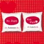 Regalos personalizados: Dise&ntilde;o y decoraci&oacute;n: Pack de cojines personalizados Mr y Mrs right