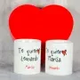 Regalos personalizados: Regalos con nombre: Pack de tazas Te quiero personalizadas