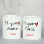 Regalos personalizados: Regalos con nombre: Pack de tazas Te quiero personalizadas