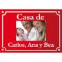 Regalos personalizados: Dise&ntilde;o y decoraci&oacute;n: Placa de calle foto personalizada