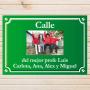 Regalos personalizados: Regalos con fotos: Placa de calle foto personalizada para profe