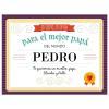 Diseño y decoración: Diploma para el mejor papá personalizado