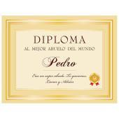 Diploma personalizado al mejor abuelo