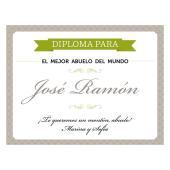 Diploma personalizado para el mejor abuelo