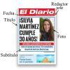 Diseño y decoración: Falsa portada de periódico para cumpleaños