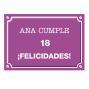 Regalos personalizados: Placa de calle "18 a&ntilde;os" personalizada: Placa de calle "18 a&ntilde;os" personalizada
