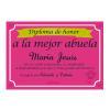 Diseño y decoración: Diploma a la mejor abuela del mundo
