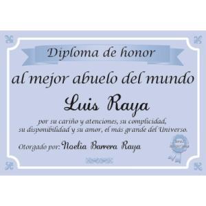 Diploma al mejor abuelo del mundo