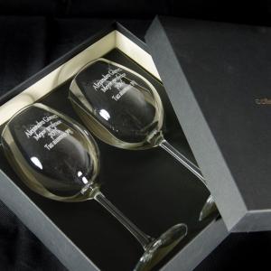 Copas de vino grabadas para profesores