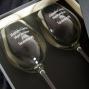 Regalos personalizados: Cristaler&iacute;a personalizada: Copas de vino grabadas para profesores