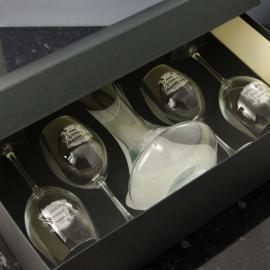 Estuche para el decantador con 4 copas