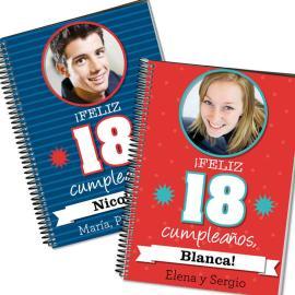 Cuaderno 18 años personalizado