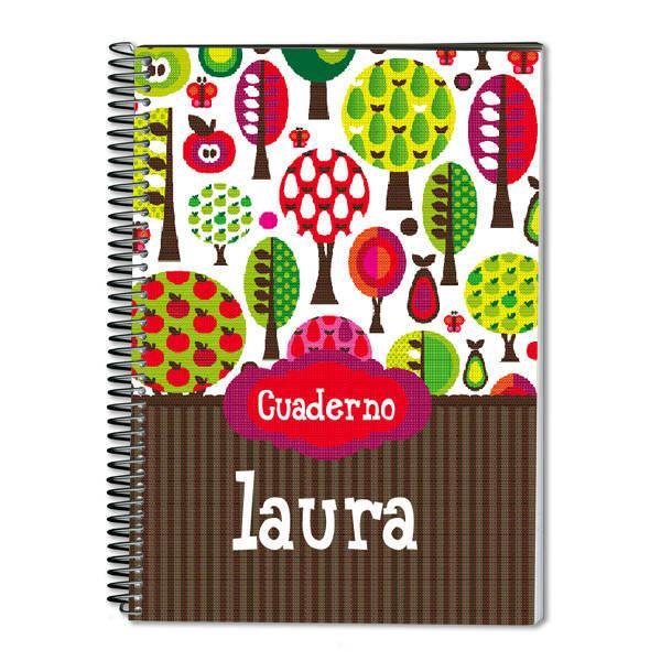 Cuaderno arboles personalizado