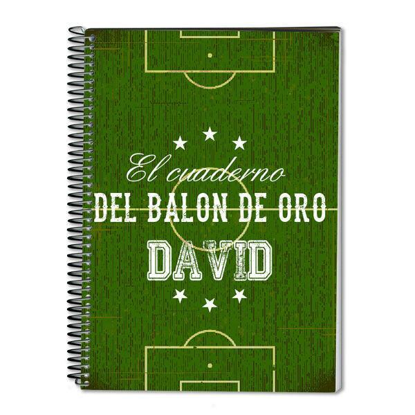 Cuaderno Balón de Oro personalizado