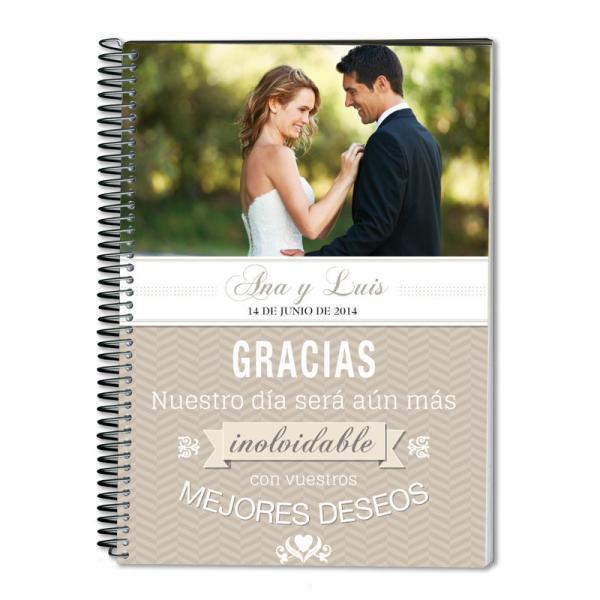 Cuaderno Boda para novios personalizado