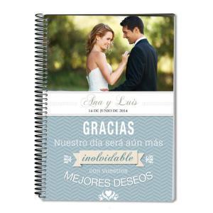 Cuaderno bodas personalizado con foto