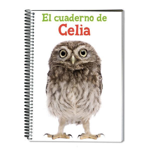 Cuaderno búho personalizado