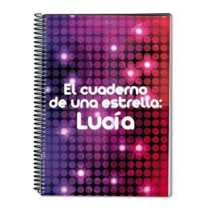 Cuaderno de una estrella personalizado