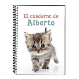 Cuaderno gatito personalizado