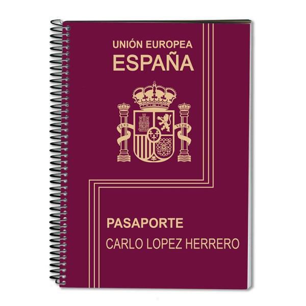 Cuaderno personalizado tu pasaporte