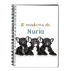 Cuadernos: Cuaderno tres perritos personalizado